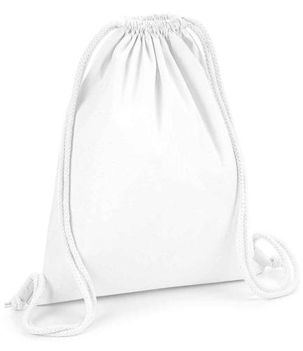 Westford Mill Organic Premium Cotton Gymsac - WHI - ONE